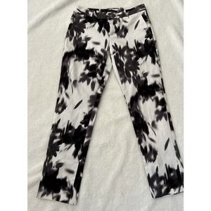 Banana Republic Women Ryan Black White Petite Dress Pants Size 2